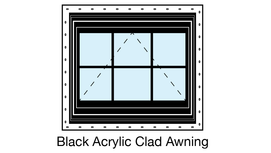 Black Acrylic Clad Awning